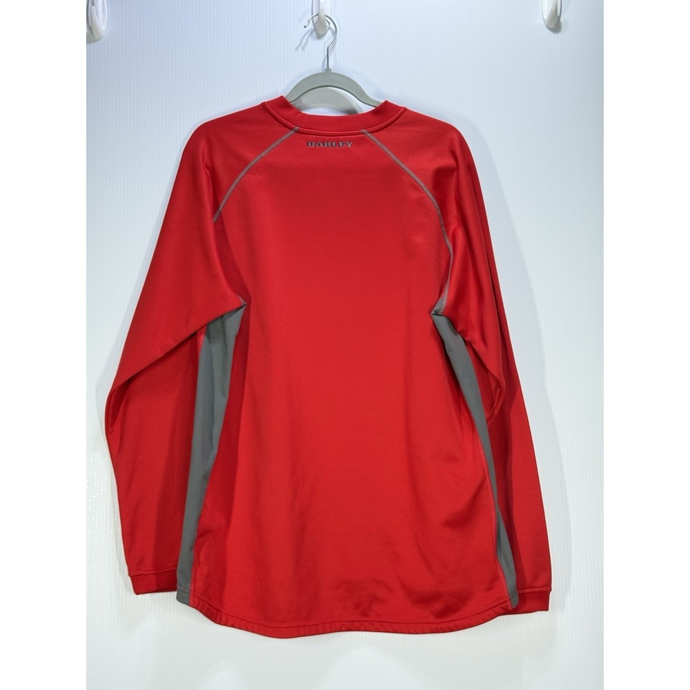 Men's Vintage 90's Y2K Oakley Software Center Logo Red Long Sleeve T-Shirt Sz L - Picture 6 of 10
